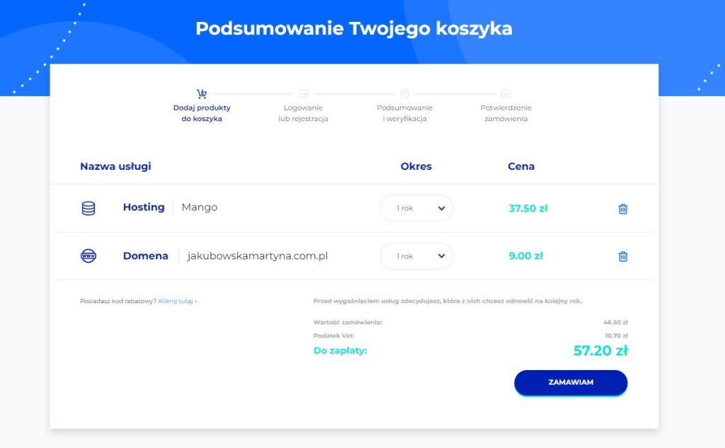 Jak kupić domenę i hosting Martyna Jakubowska Wiedźma w BiznesieBlog artykuł hosting Strona i Sklep Mocy kod rabatowy lh jakubowskamartyna.pl 5 portfolio, mocup strona www, sklep internetowy, portfolio, Martyna Jakubowska Wirtualne Wsparcie Biznesu, Projektowanie Stron WWW, WordPress, Woocomerce, Sklep Internetowy, Lejek Marketingowy, Wirtualna Asystentka, Social Media, Marketing, Reklama, grafiki, filmy reklamowe, obsługa Social Media https://jakubowskamartyna.pl/