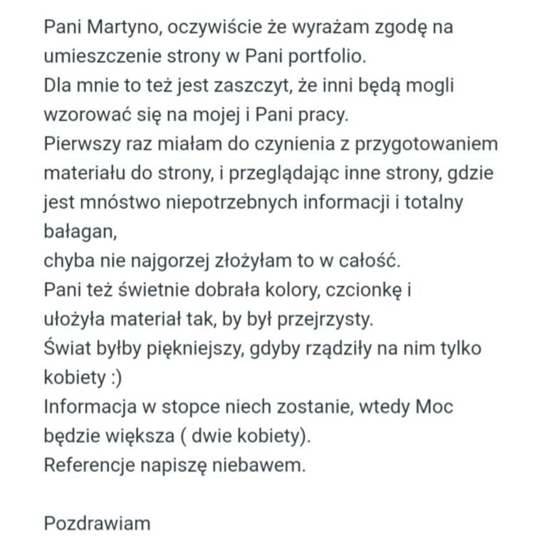 Opinie klientek, dobre opinie, polecenia, klienci, logo, mocup loga współpraca biznesowa, wirtualne wsparcie, klientki, logo portfolio, mocup strona www, sklep internetowy, portfolio, Martyna Jakubowska Wirtualne Wsparcie Biznesu, Projektowanie Stron WWW, WordPress, Woocomerce, Sklep Internetowy, Lejek Marketingowy, Wirtualna Asystentka, Social Media, Marketing, Reklama, grafiki, filmy reklamowe, obsługa Social Media https://jakubowskamartyna.pl/