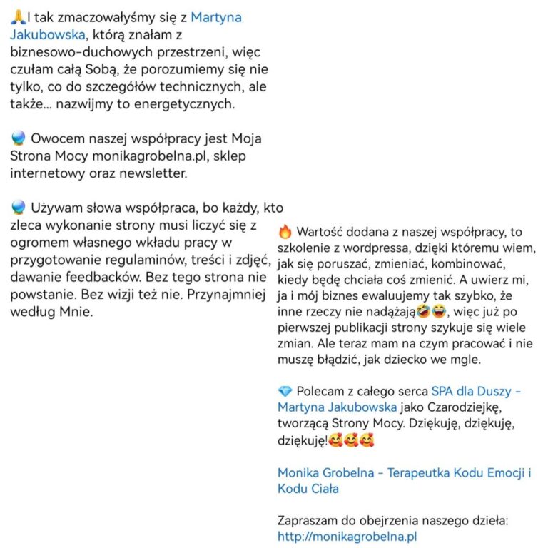 Opinie klientek, dobre opinie, polecenia, klienci, logo, mocup loga współpraca biznesowa, wirtualne wsparcie, klientki, logo portfolio, mocup strona www, sklep internetowy, portfolio, Martyna Jakubowska Wirtualne Wsparcie Biznesu, Projektowanie Stron WWW, WordPress, Woocomerce, Sklep Internetowy, Lejek Marketingowy, Wirtualna Asystentka, Social Media, Marketing, Reklama, grafiki, filmy reklamowe, obsługa Social Media https://jakubowskamartyna.pl/